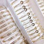 Rhinestone Bracelet Manufacturer - Color Gold Plated Zirconia