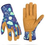 Garden Gloves Supplier - Custom Floral Print PVC Dots Gloves