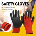 Nitrile Gloves Factory - OEM Custom Logo Gray Nylon Work Gloves
