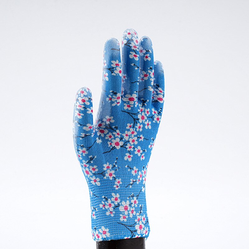 Garden Work Gloves Supplier - OEM Polyester PU Palm Anti Puncture