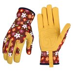 Garden Gloves Supplier - Custom Floral Print PVC Dots Gloves