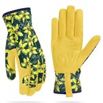 Garden Gloves Supplier - Custom Floral Print PVC Dots Gloves
