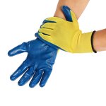 Work Gloves Supplier - OEM Rubber Coated Construction Safety Gloves