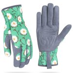 Garden Gloves Supplier - Custom Floral Print PVC Dots Gloves