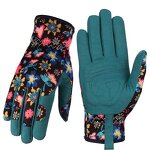 Garden Gloves Supplier - Custom Floral Print PVC Dots Gloves