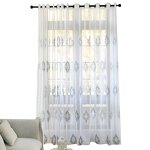 Embroidered Curtains Factory - OEM Blue Gray Living Room Bedroom Fabric