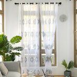 Embroidered Curtains Factory - OEM Blue Gray Living Room Bedroom Fabric