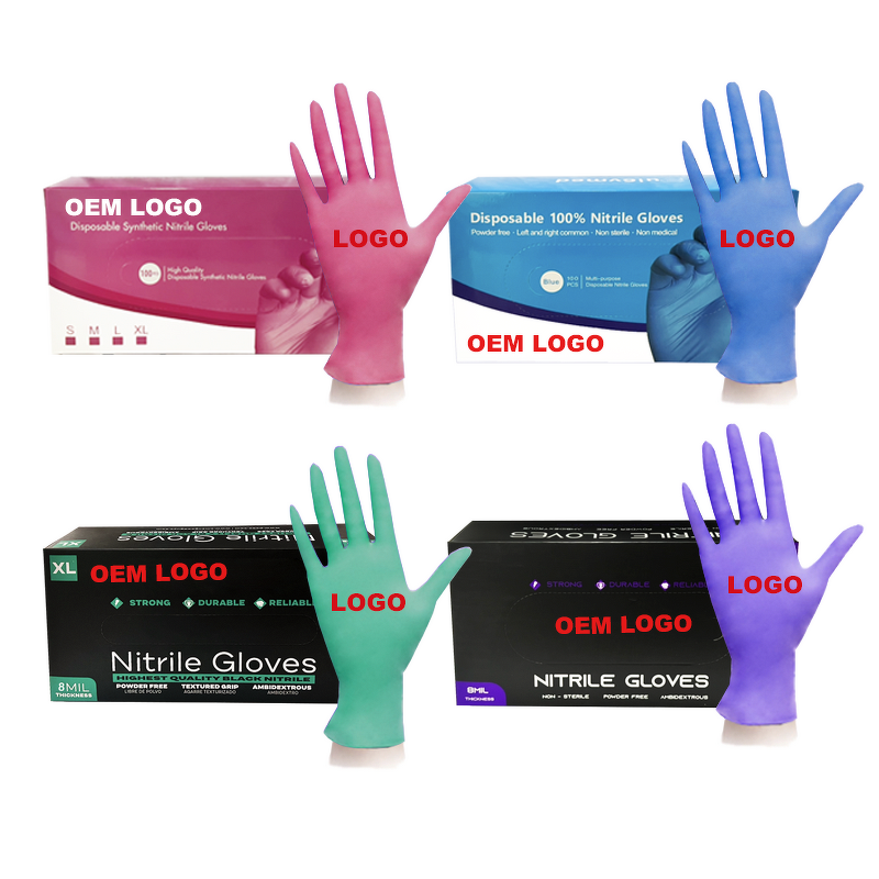 Powder Free Nitrile Gloves Factory - OEM Custom Logo Salon Tattoo Glove