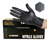 Orange Nitrile Gloves Factory - OEM New Style Diamond Texture Salon
