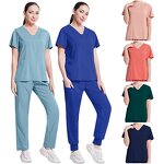 Beauty Salon Scrubs Factory - OEM Summer Short Sleeve Nurse Uniform Set
