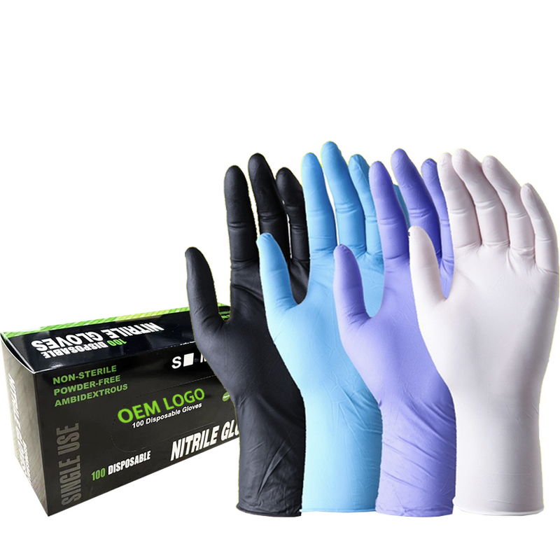 Tattoo Nitrile Gloves Factory - OEM Pink Black Blue Custom Logo Glove