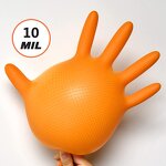 10mil Nitrile Gloves Manufacturer - OEM Black Diamond Texture Industrial