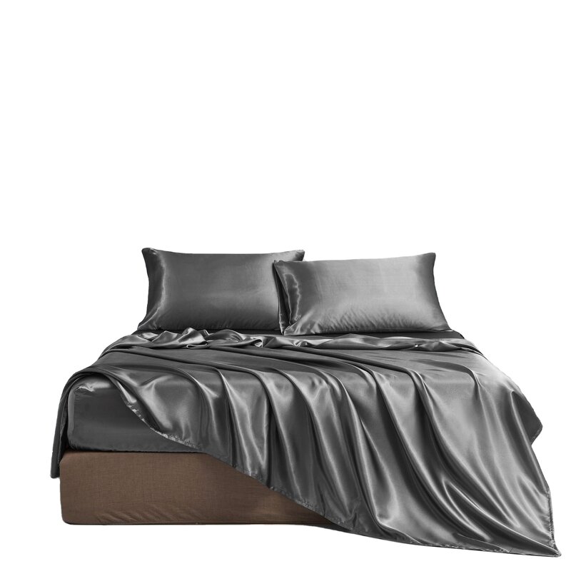 Satin Bedding Set Factory - OEM 4 Pieces Hotel Home Linen Set