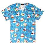 Print Scrubs Manufacturer - OEM Patterned V-neck Hospital Uniform Top