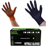 Pure Nitrile Gloves Factory - OEM 6mil Diamond Texture Oil Waterproof