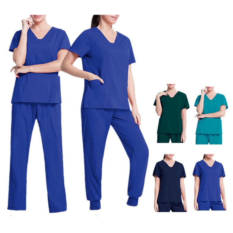Beauty Salon Scrubs Factory - OEM Summer Short Sleeve Nurse Uniform Set