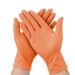 Pure Nitrile Gloves Factory - OEM 6mil Diamond Texture Oil Waterproof