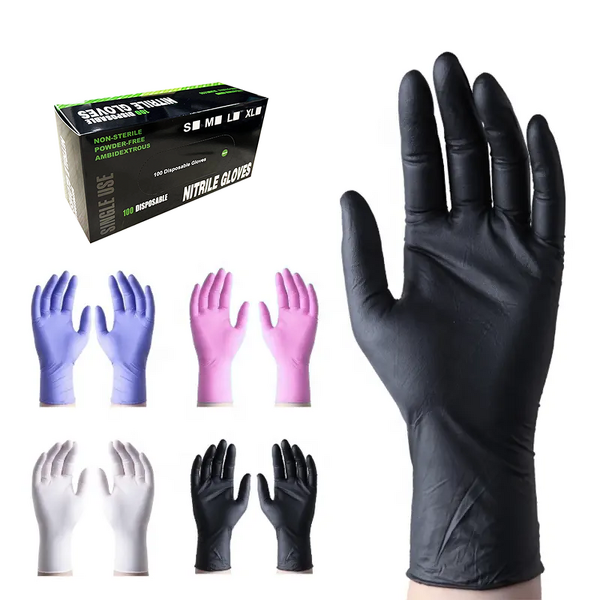 Finger Texture Gloves Factory - OEM 5mil 4mil Tattoo Nitrile Glove Bulk