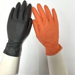 10mil Nitrile Gloves Manufacturer - OEM Black Diamond Texture Industrial