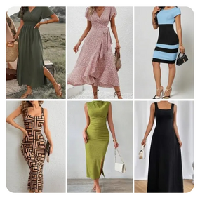 Used Women's Dresses Factory - Wholesale V-Neck Casual Dresses