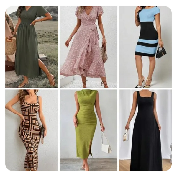 Used Women's Dresses Factory - Wholesale V-Neck Casual Dresses