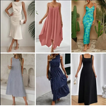 Used Women's Dresses Factory - Wholesale V-Neck Casual Dresses