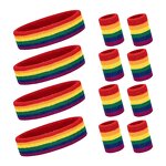 Cotton Sweatband Set Factory - Rainbow Headband Wristbands Wholesale