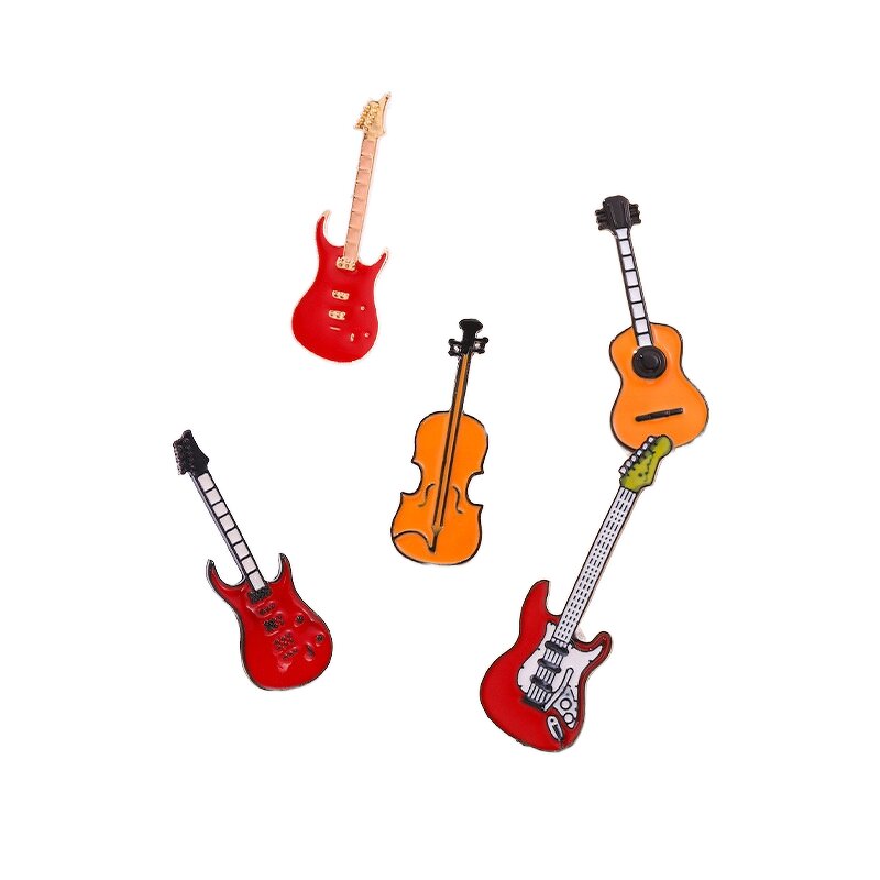Metal Brooch Factory - Custom Cartoon Guitar Jewelry Manufacturer