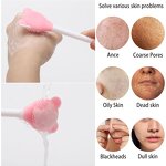 Facial Cleansing Brush Supplier - Flower Shape Wooden Handle Brush