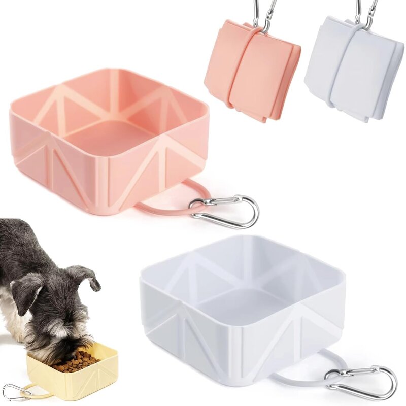 Pet Travel Bowl Supplier - 2in1 Collapsible Silicone Feeding Bowl