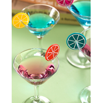 Drink Markers Factory - Colorful Orange Silicone Wine Glass Tags