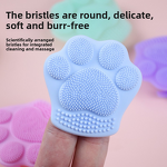 Face Wash Brush Supplier - Cat Claw Design Silicone Cleansing Brush