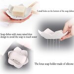 Soap Case Supplier - Silicone Lotus Design Drainable Holder
