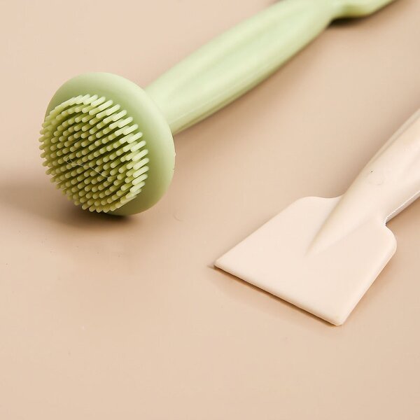 Dual-Ended Mask Brush Manufacturer - 2-in-1 Clay Applicator Scrubber