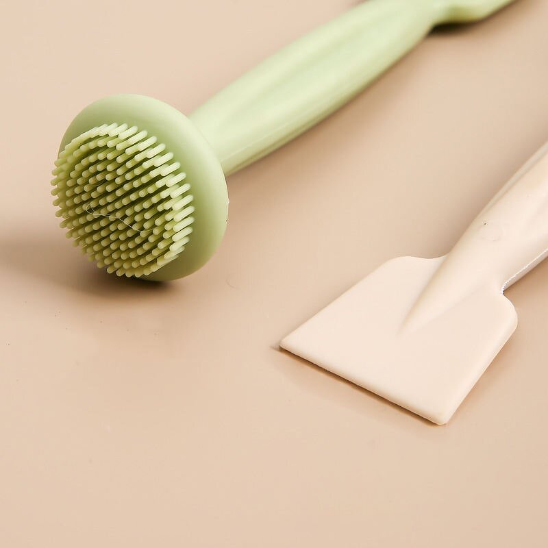 Dual-Ended Mask Brush Manufacturer - 2-in-1 Clay Applicator Scrubber