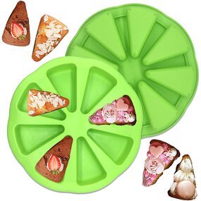 Cake Mold Factory - 8-Compartment Triangle Silicone Mold