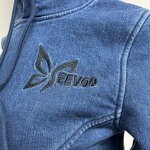 Women's Denim Hoodie Factory - Custom Asymmetric Fleece Jacket