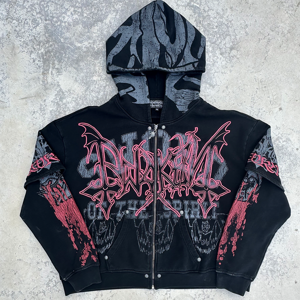 Zip Up Hoodie Factory - Custom Vintage Acid Wash Sweatshirt