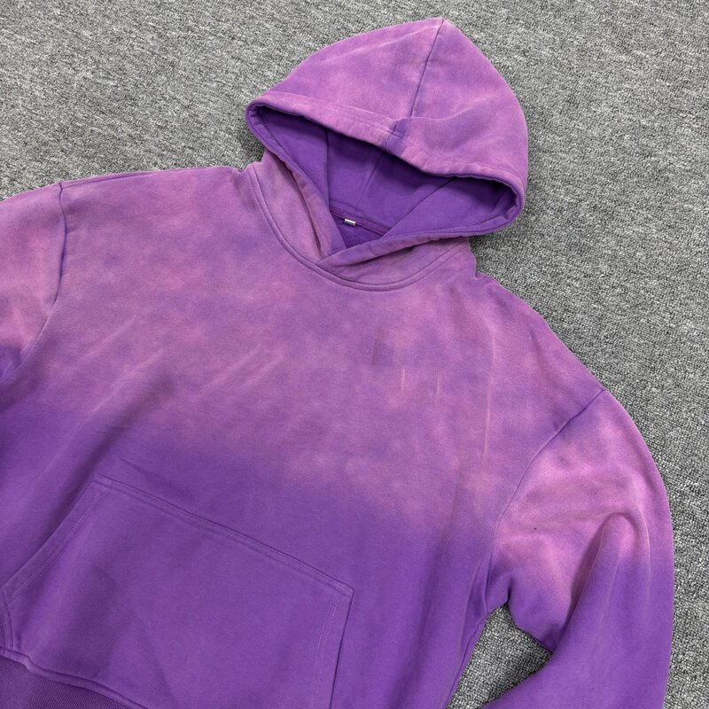 Men's Hooded Sweatshirt Factory - Custom Acid Wash Rhinestone Hoodie