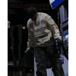 Long Sleeve T-Shirt Factory - Custom Waffle Distress Raw Hem Tee