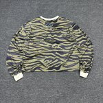 Long Sleeve T-Shirt Factory - Custom Vintage Camo Cropped Tee