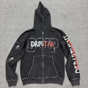 Men's Zip Hoodie Factory - OEM Custom Vintage Distressed Hoodie