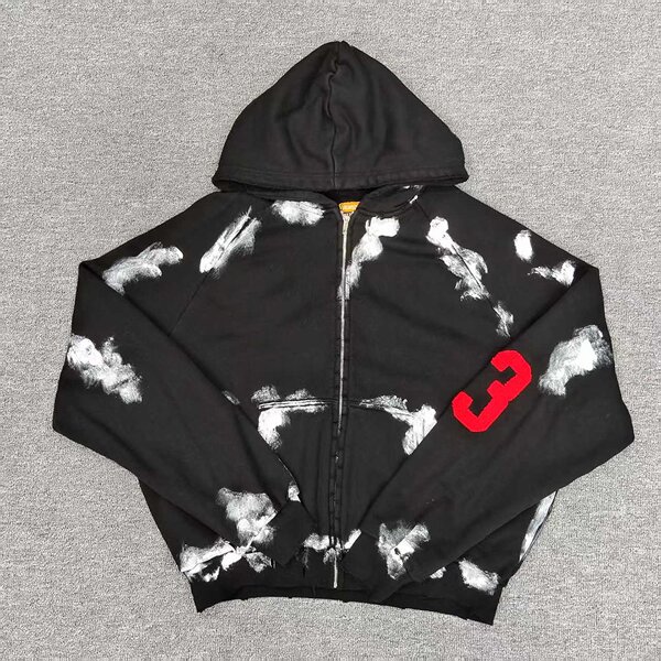 Men's Hoodie Factory - Custom Heavyweight Acid Wash Embroidered Hoodie