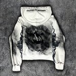 Zip Hoodie Factory - Custom 500GSM Boxy Vintage Hoodie with Rhinestones