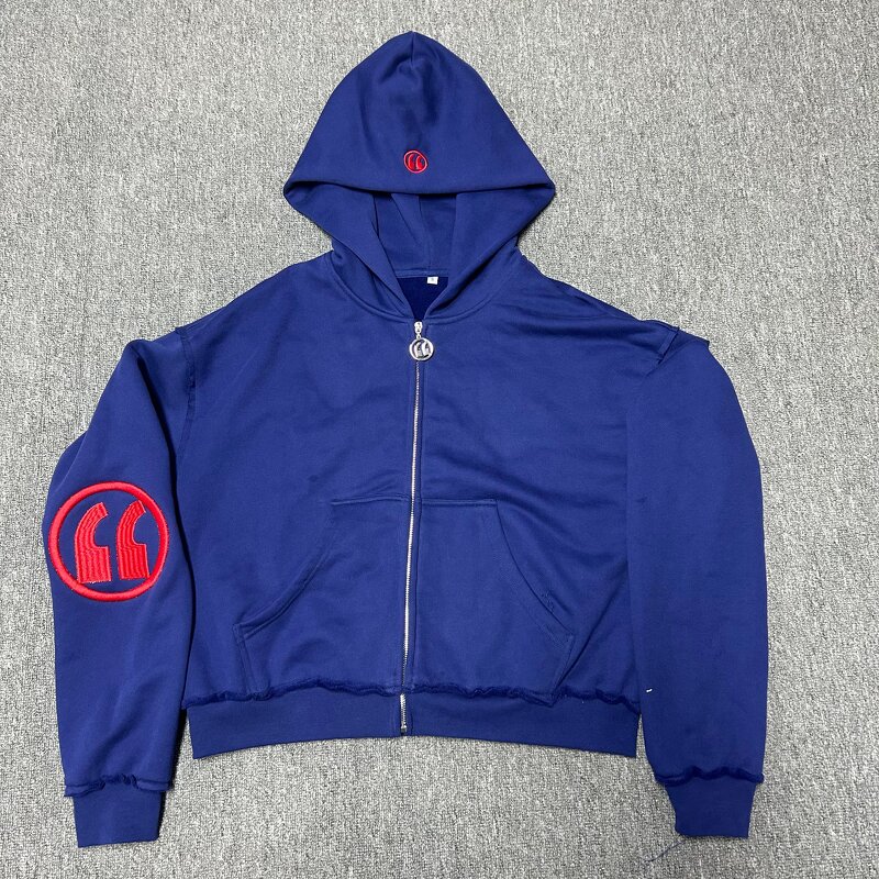 Zip Hoodie Factory - Custom 600GSM Heavyweight 3D Embroidery Hoodie