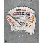 Long Sleeve T-Shirt Factory - Custom Waffle Distress Raw Hem Tee