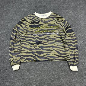 Long Sleeve T-Shirt Factory - Custom Vintage Camo Cropped Tee