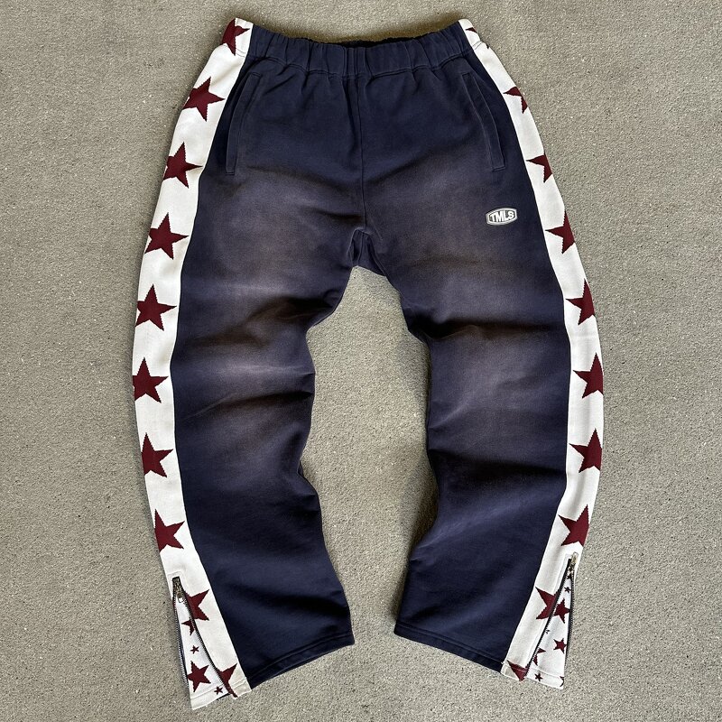 Men's Sweatpants Factory - Custom Acid Wash Zip Ankle Pants