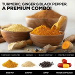 Organic Turmeric Supplements Natural Immune Support Turmeric Curcumin With Bioperine & Ginger 95% Curcumin Capsules