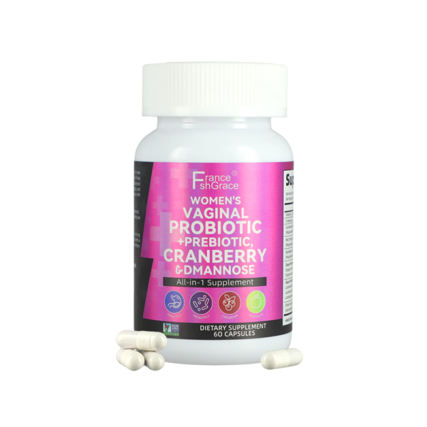 Vaginal Probiotics for Women with Cranberry D-Mannose Prebiotics Support Feminine Health Urinary Tract Cleanse 60 Capsules